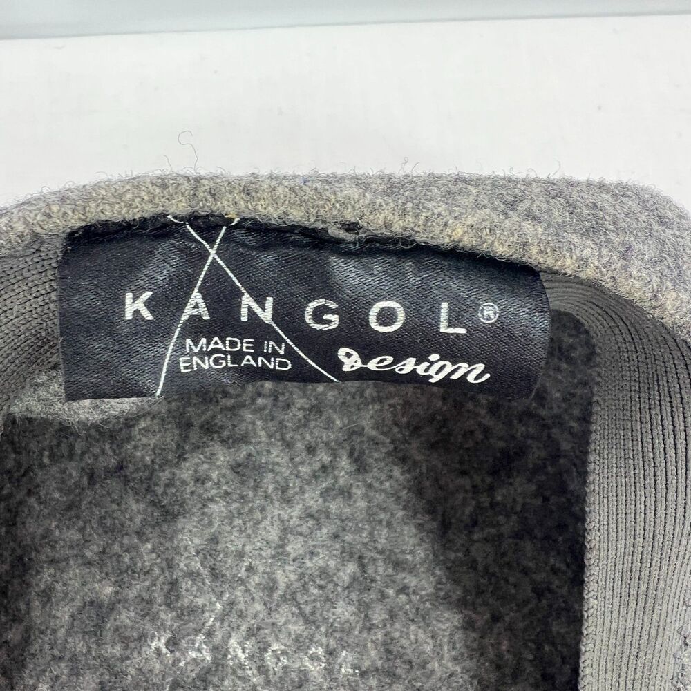KANGOL Design Wool Flat Cap Ivy Hat Gray Heather Made in England Newsboy Beret